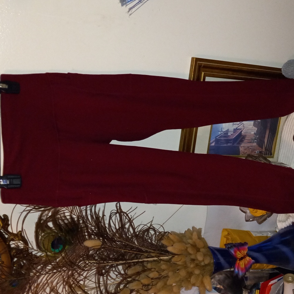 Leggings , joggers tights burgundy  sz Small. Like new